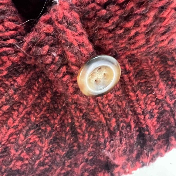 L.L. Bean Men's Burgundy Pullover Lambs Wool Button Knitted‎ Sweater L - Picture 12 of 16